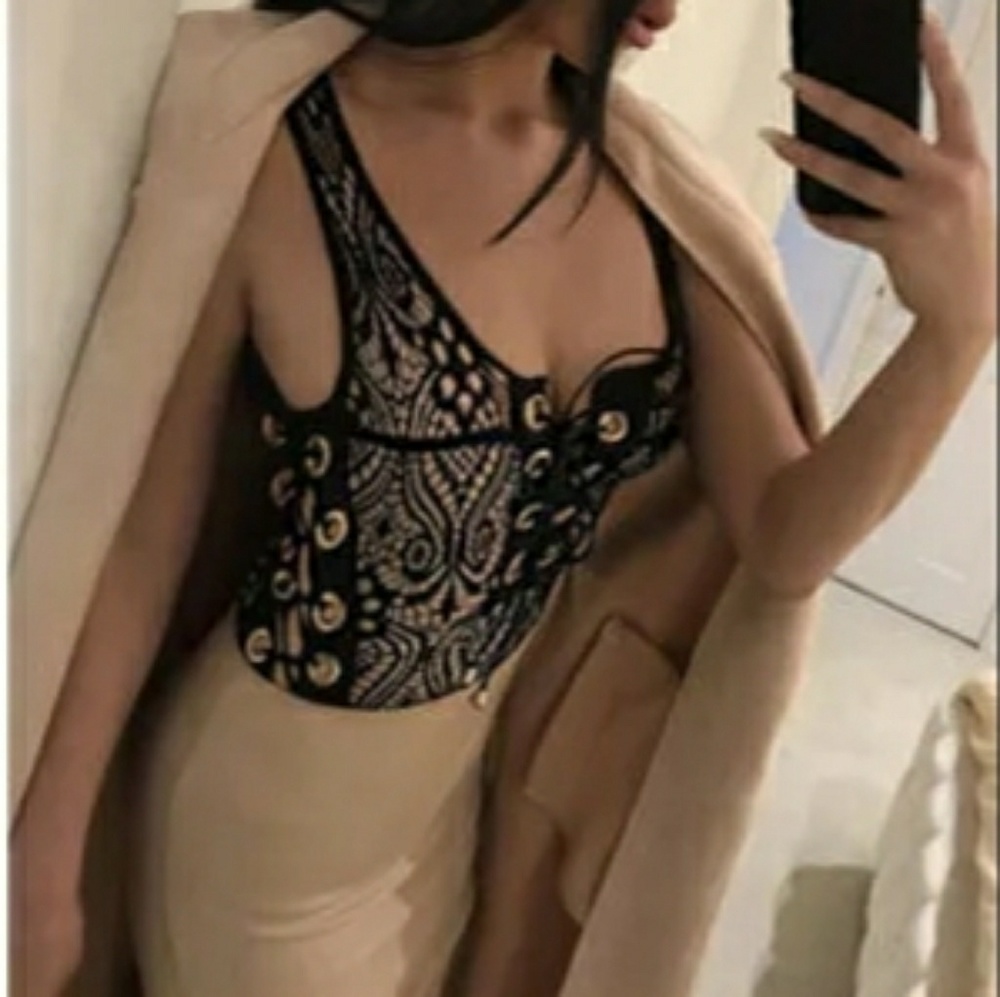 Sexy Lace Up Bodysuit | Black - Picture 2 of 6